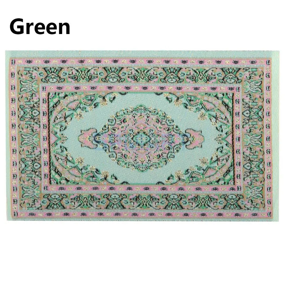 1:12 Scale Turkish Style Miniature Dollhouse Carpet – Floor Covering for Playing House & Doll Accessories