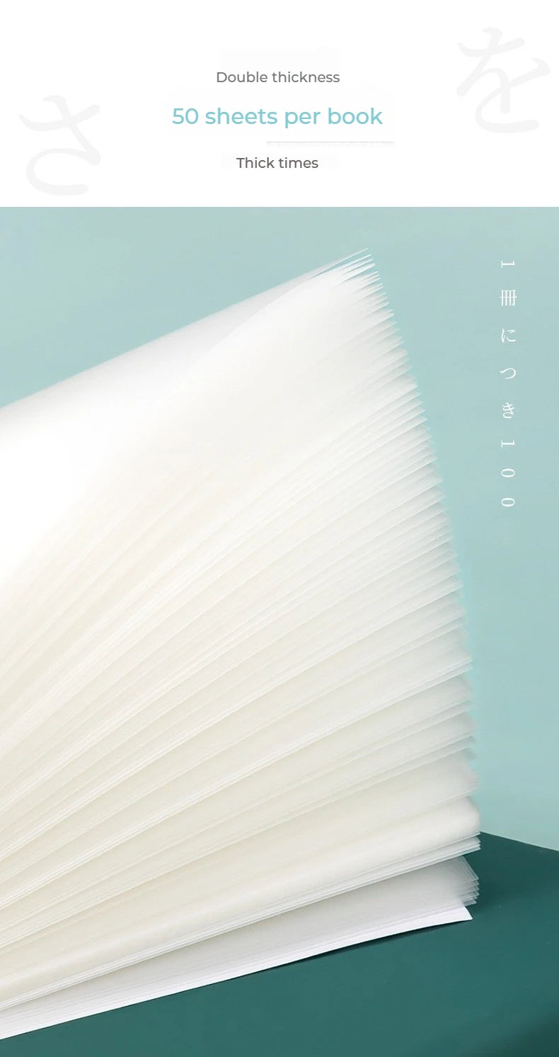 50 Sheets Transparent Sticky Notes – Waterproof Message & Signature Stickers for Notebooks